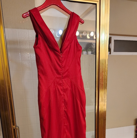 Scuba Off The Shoulder Gown - Picture 2 of 5